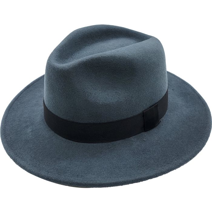 Wide Brim Wool Felt Fedora Hat