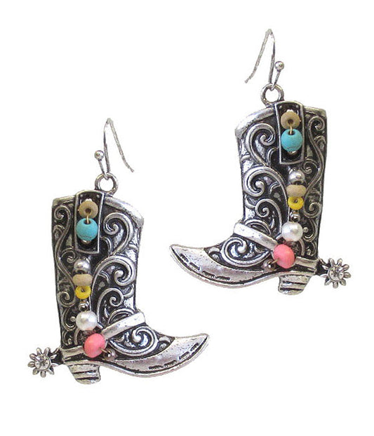 COWBOY BOOT EARRING-0