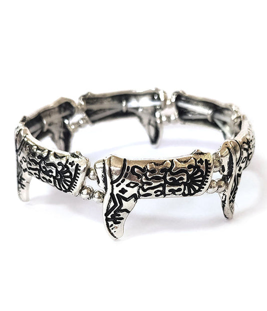 WESTERN THEME STRETCH BRACELET - COWBOY BOOTS-0