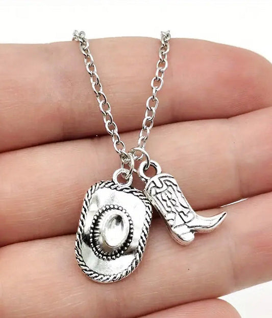 COWBOY HAT AND BOOT NECKLACE-0