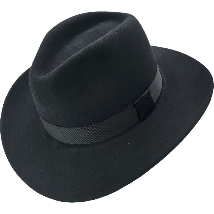 Wide Brim Wool Felt Fedora Hat