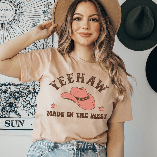 Yeehaw Cowboy Hat Tee-0